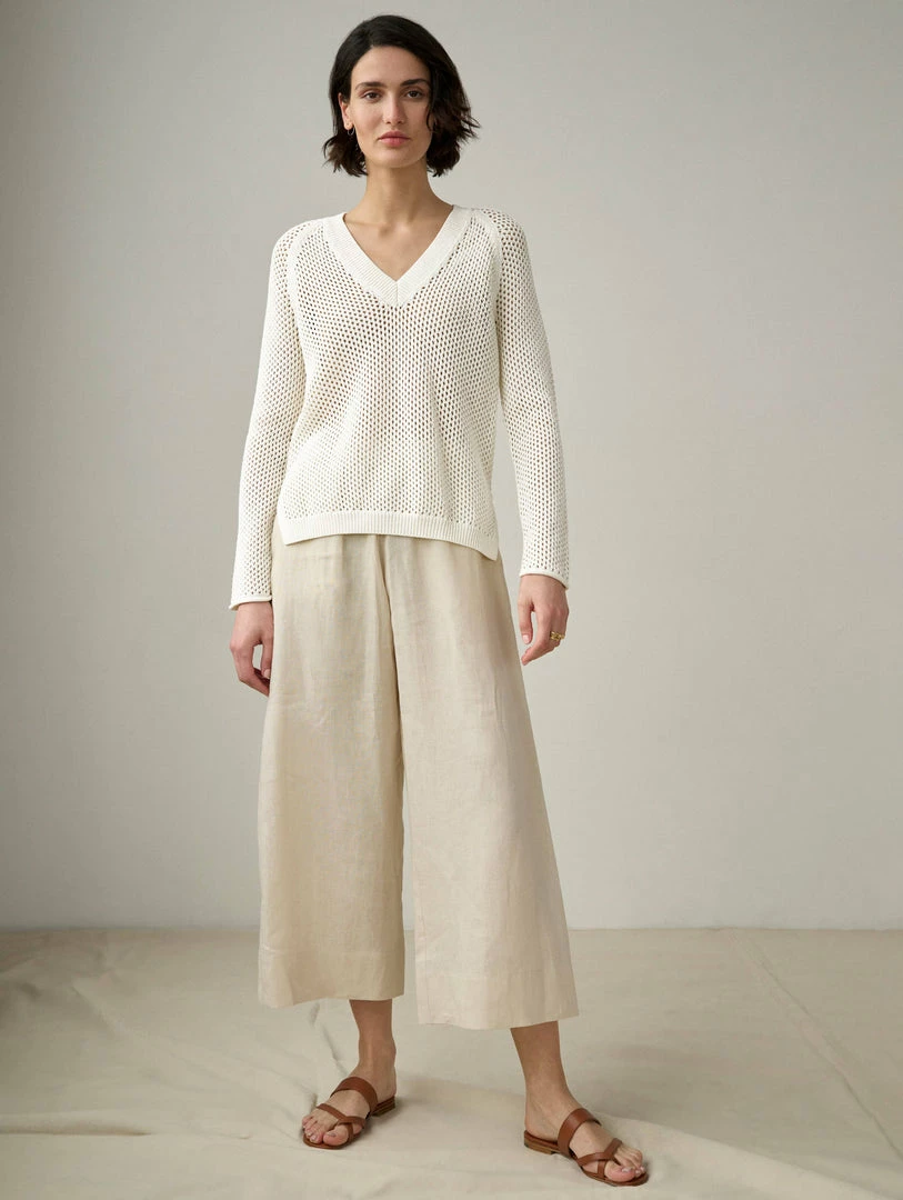 Brand new 🤩 White + Warren ☀️ Summer Staples Cotton Mesh V Neck 👏 3 White + Warren Summer Staples Cotton Mesh V Neck