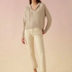 White + Warren Linen Hoodie