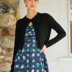 White + Warren Celebration Shop Silk Cashmere Button Cardigan