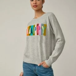 White + Warren Cashmere Happy Sweatshirt