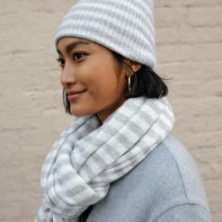 Buy 😍 White + Warren Pattern Shop Cashmere Striped Travel Wrap 🔔 8 White + Warren Pattern Shop Cashmere Striped Travel Wrap