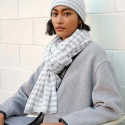 Buy 😍 White + Warren Pattern Shop Cashmere Striped Travel Wrap 🔔 7 White + Warren Pattern Shop Cashmere Striped Travel Wrap