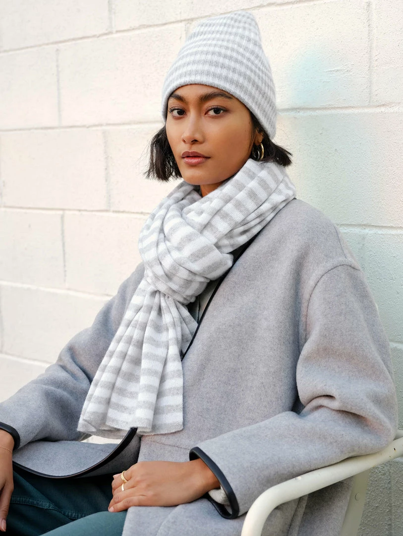 Buy 😍 White + Warren Pattern Shop Cashmere Striped Travel Wrap 🔔 3 White + Warren Pattern Shop Cashmere Striped Travel Wrap