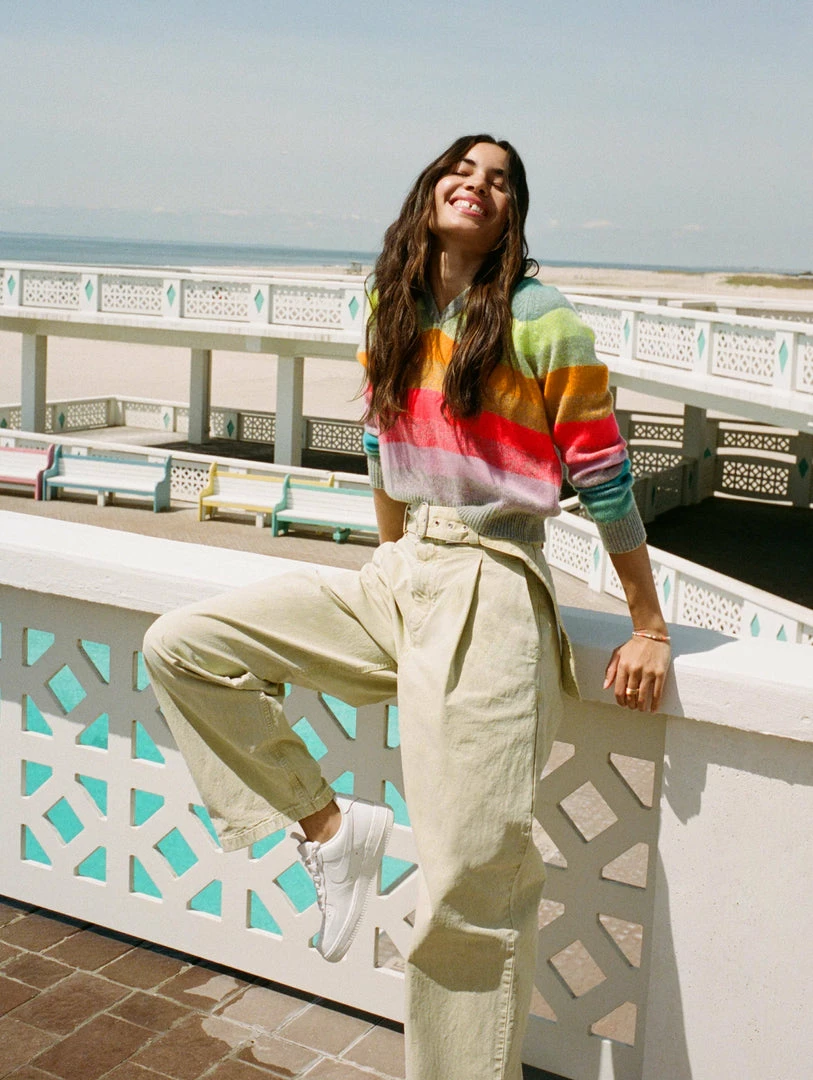 Brand new ๐ White + Warren Cashmere Rainbow Striped Hoodie Best-Sellers ๐ 4 White + Warren Cashmere Rainbow Striped Hoodie Best-Sellers