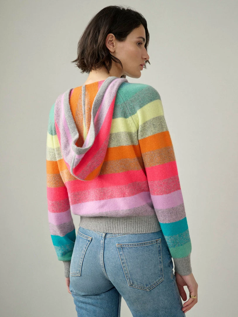 Brand new ๐ White + Warren Cashmere Rainbow Striped Hoodie Best-Sellers ๐ 6 White + Warren Cashmere Rainbow Striped Hoodie Best-Sellers
