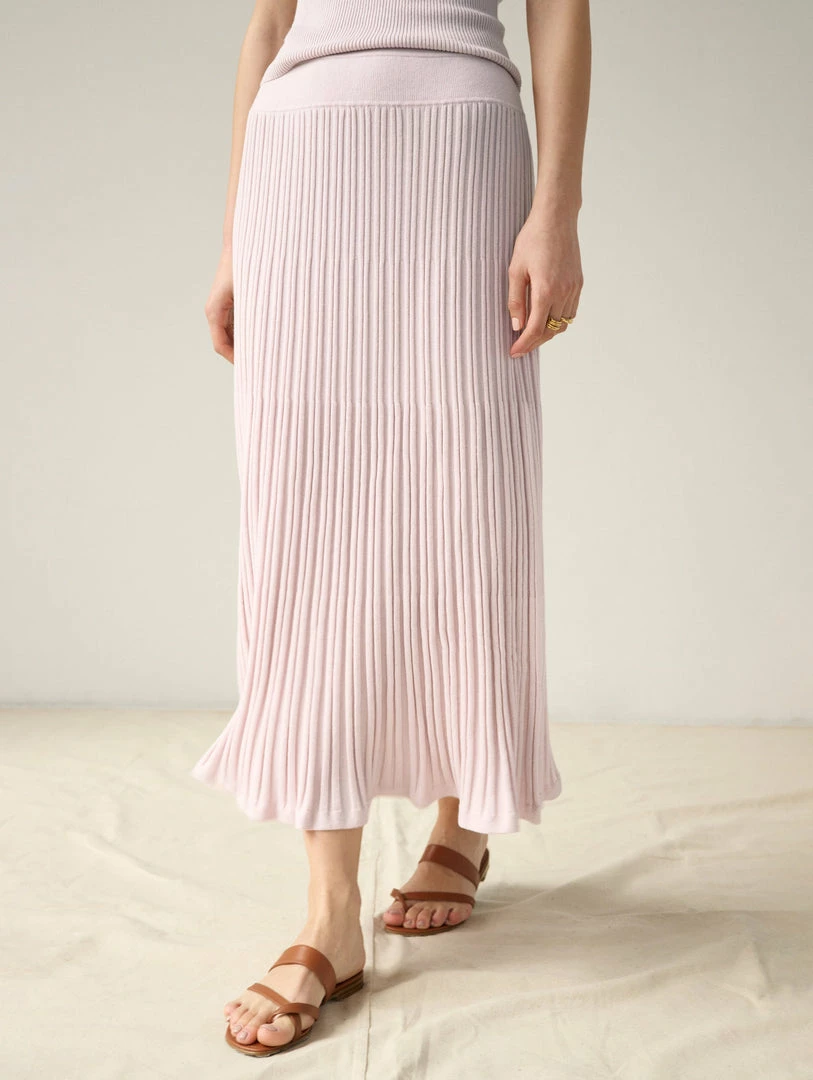 Best deal ๐ฏ White + Warren Best-Sellers Cotton Silk Ribbed ๐ Skirt ๐งจ 1 White + Warren Best-Sellers Cotton Silk Ribbed Skirt