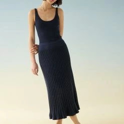 Deals ๐ White + Warren Cotton Silk Ribbed ๐ Skirt Color Shop โญ 8 White + Warren Cotton Silk Ribbed Skirt Color Shop