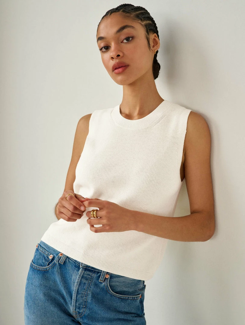Outlet βοΈ White + Warren Cotton Silk Ribbed Top Best-Sellers π 1 White + Warren Cotton Silk Ribbed Top Best-Sellers