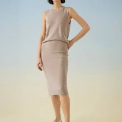 Top 10 ⭐ White + Warren Cotton Silk Pencil 👗 Skirt 💯 6 White + Warren Cotton Silk Pencil Skirt