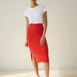 Promo ๐ White + Warren Cotton Silk Pencil ๐ Skirt Color Shop ๐งจ 9 White + Warren Cotton Silk Pencil Skirt Color Shop