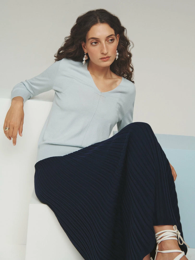 Best Sale ๐ White + Warren Color Shop Cotton Silk V Neck ๐ 2 White + Warren Color Shop Cotton Silk V Neck