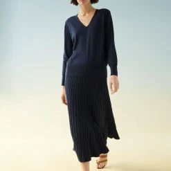 White + Warren Cotton Silk V Neck Color Shop