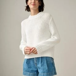 White + Warren Lofty Cotton High Rib Crewneck Best-Sellers