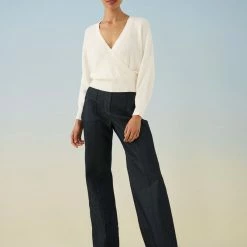 Promo ❤️ White + Warren Sweaters Cotton Silk Ribbed Ballet Top 🛒 6 White + Warren Sweaters Cotton Silk Ribbed Ballet Top