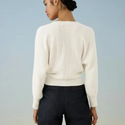 Promo ❤️ White + Warren Sweaters Cotton Silk Ribbed Ballet Top 🛒 7 White + Warren Sweaters Cotton Silk Ribbed Ballet Top